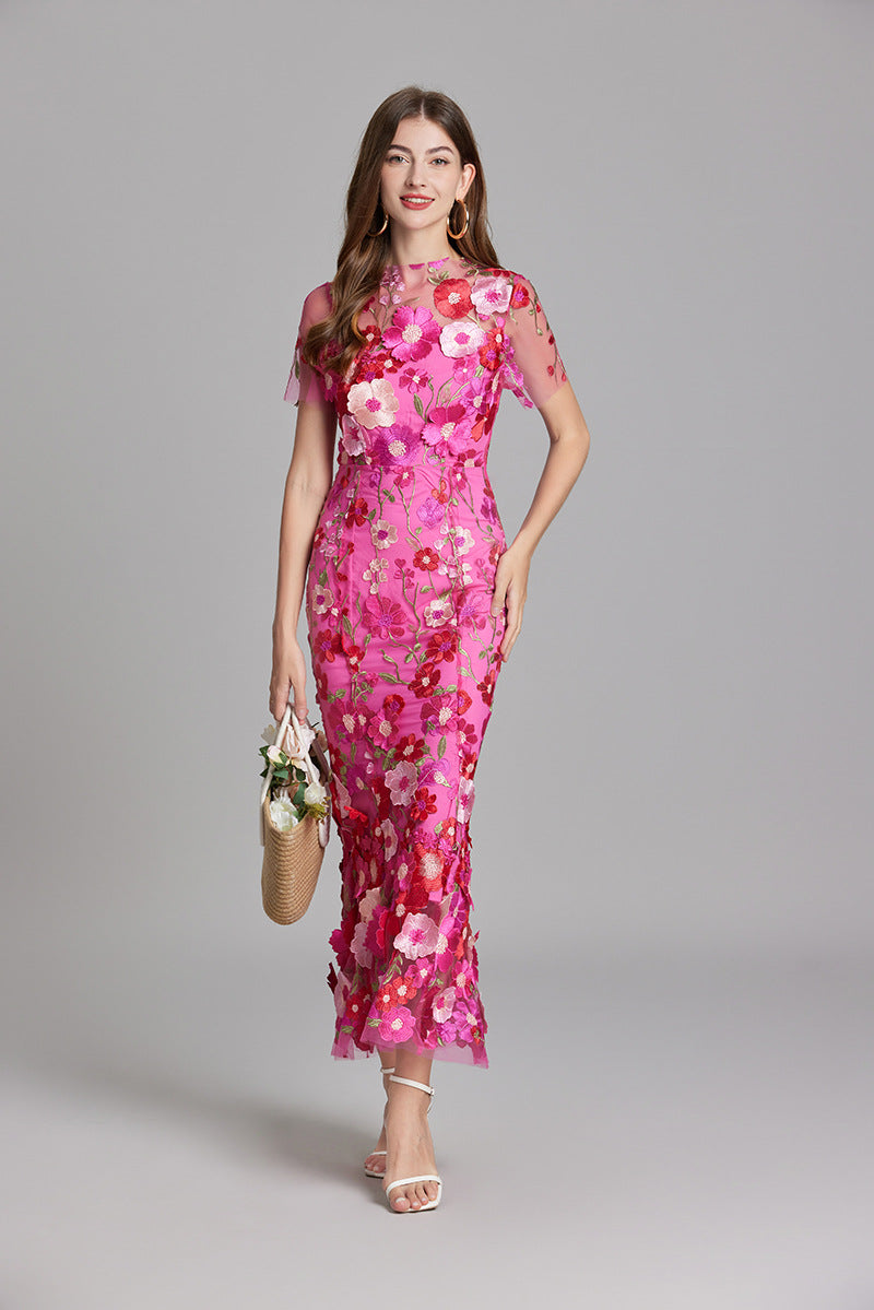 Elegante mouwloze geborduurde damesjurk | Maxi 2