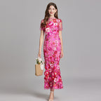Elegante mouwloze geborduurde damesjurk | Maxi 3