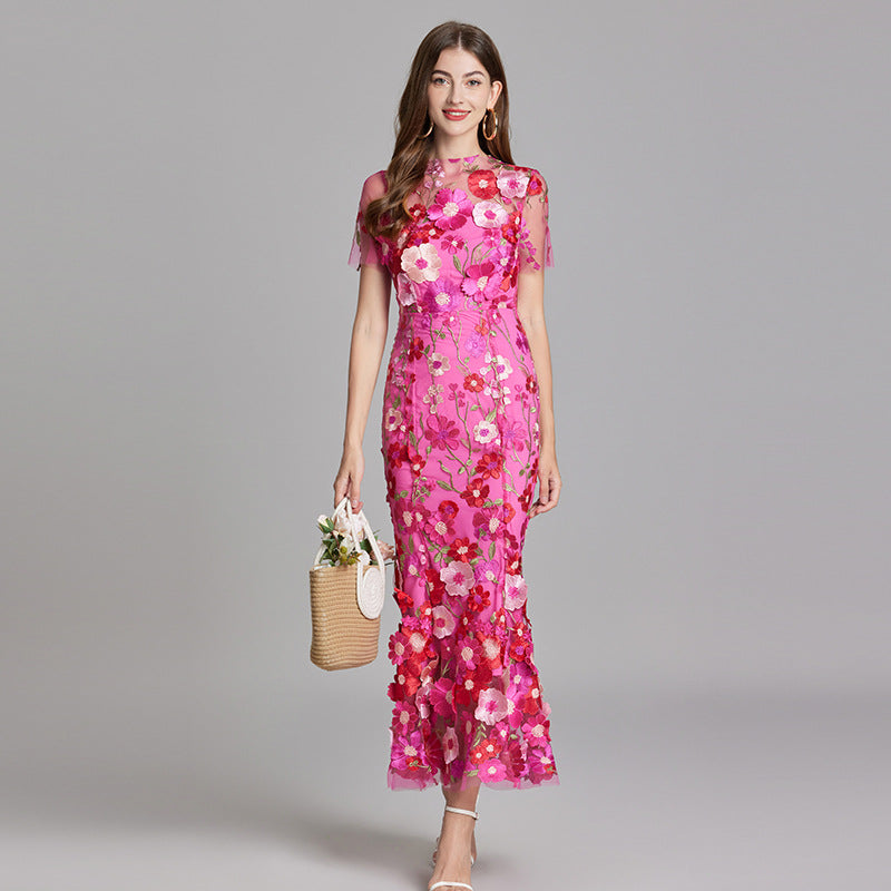 Elegante mouwloze geborduurde damesjurk | Maxi 3