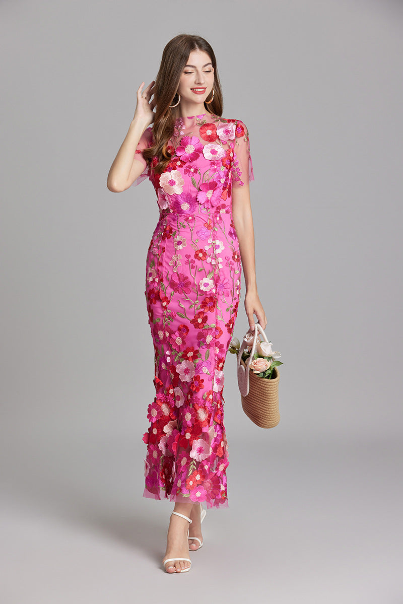 Elegante mouwloze geborduurde damesjurk | Maxi 4
