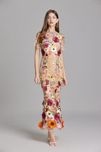 Elegante mouwloze geborduurde damesjurk | Maxi 7
