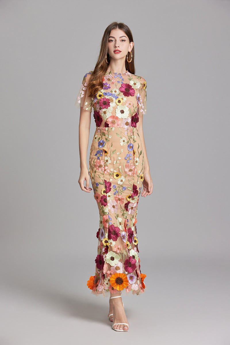 Elegante mouwloze geborduurde damesjurk | Maxi 7