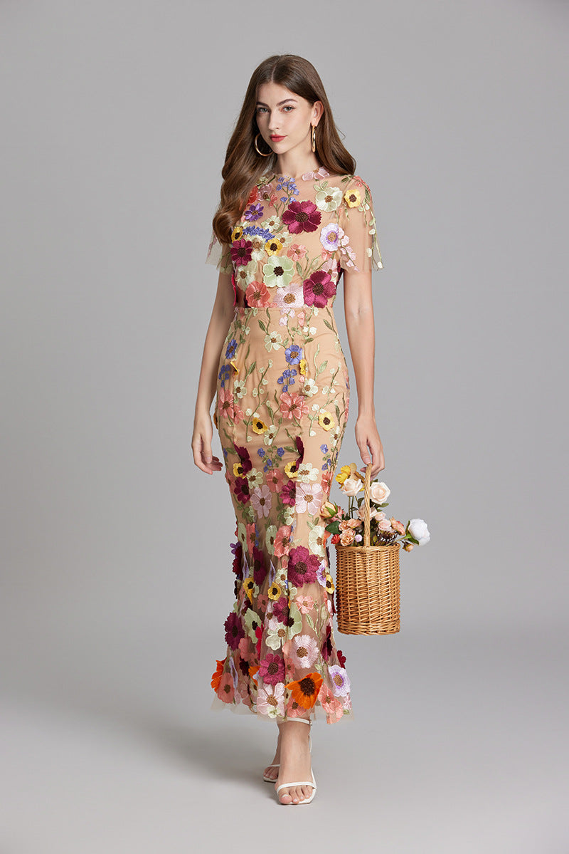 Elegante mouwloze geborduurde damesjurk | Maxi 8