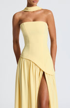 Elegante strapless trouwjurk met hoge split voor dames 5