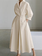 Elegante vintage-geïnspireerde damesjurk - tijdloos design, lichtgewicht stof 0