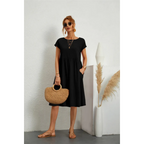 Elegante zomerjurk met korte mouwen voor dames | Midi 2