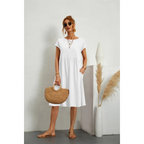 Elegante zomerjurk met korte mouwen voor dames | Midi 6
