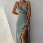 Elina Dames Elegante V-halsjurk 4