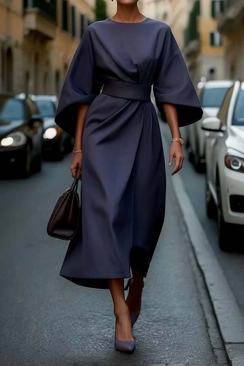 Eliza - Maxi-jurk met riem 0
