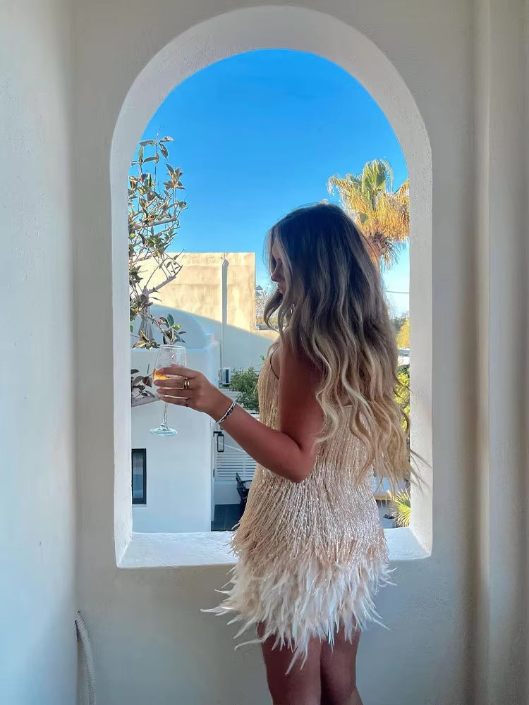 Élora – Luxe veren mini-jurk 3