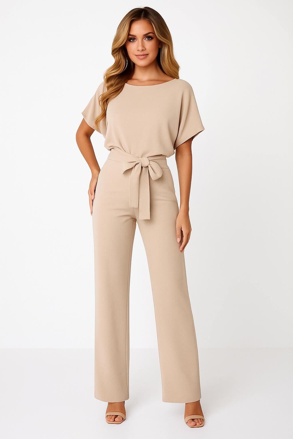 Elva Dames Jumpsuit met Riem – Elegante & Comfortabele One-Piece | Perfect voor Zomer, Feest of Casual Look