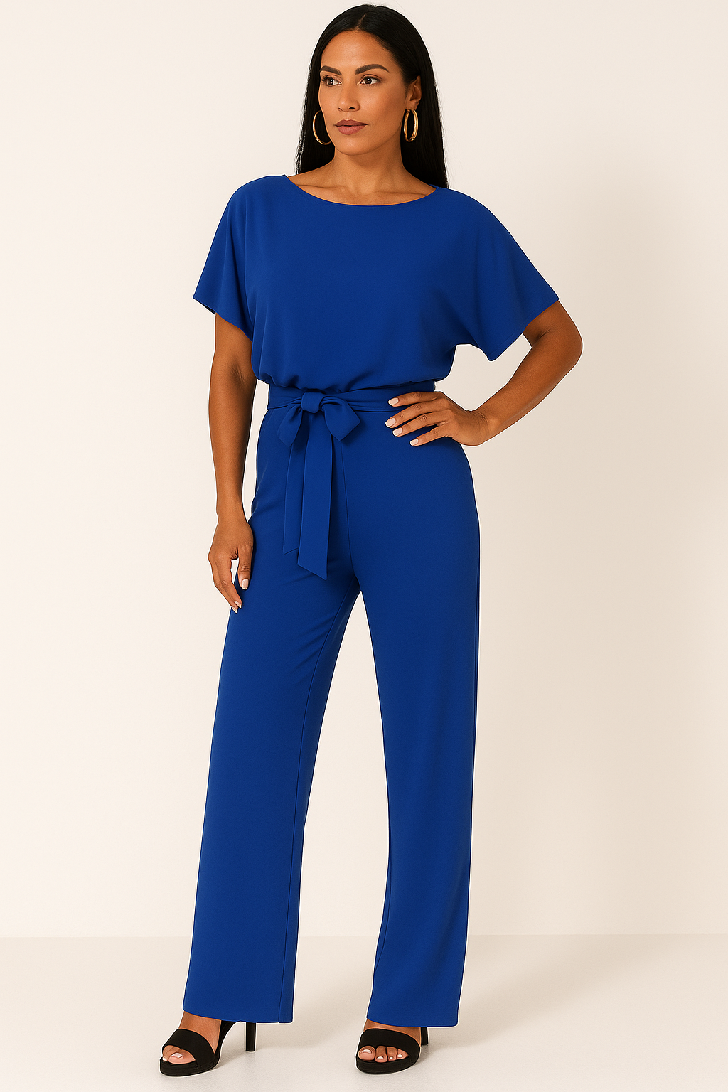 Elva Dames Jumpsuit met Riem – Elegante & Comfortabele One-Piece | Perfect voor Zomer, Feest of Casual Look