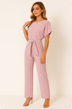 Elva Dames Jumpsuit met Riem – Elegante & Comfortabele One-Piece | Perfect voor Zomer, Feest of Casual Look
