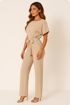 Elva Dames Jumpsuit met Riem – Elegante & Comfortabele One-Piece | Perfect voor Zomer, Feest of Casual Look