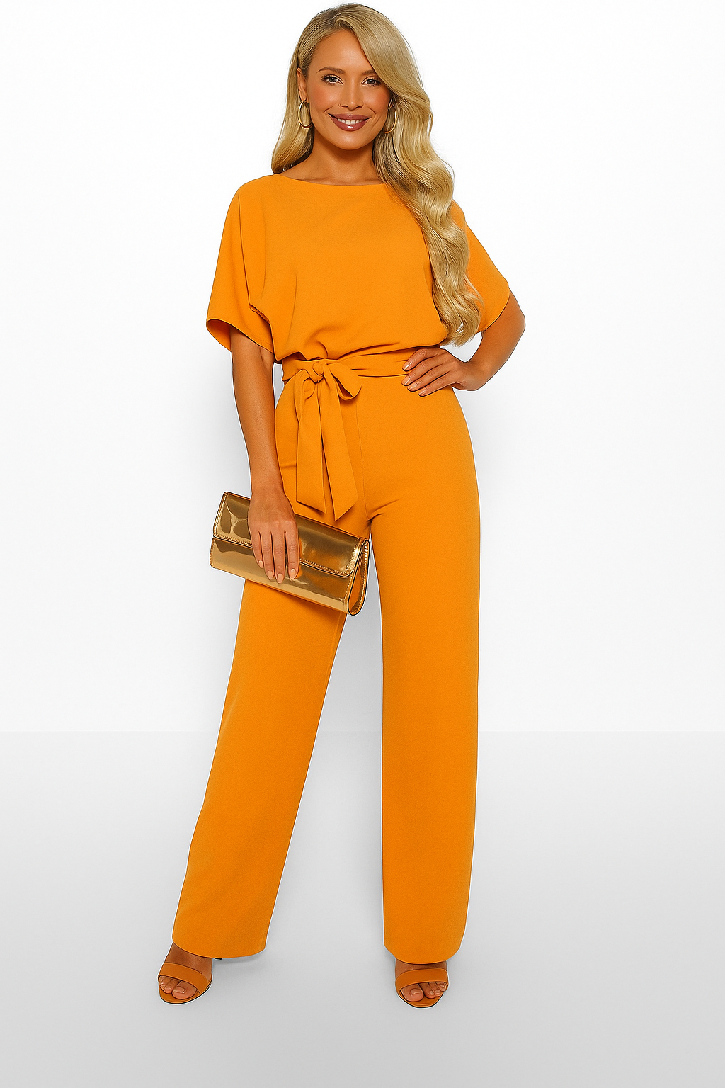 Elva Dames Jumpsuit met Riem – Elegante & Comfortabele One-Piece | Perfect voor Zomer, Feest of Casual Look