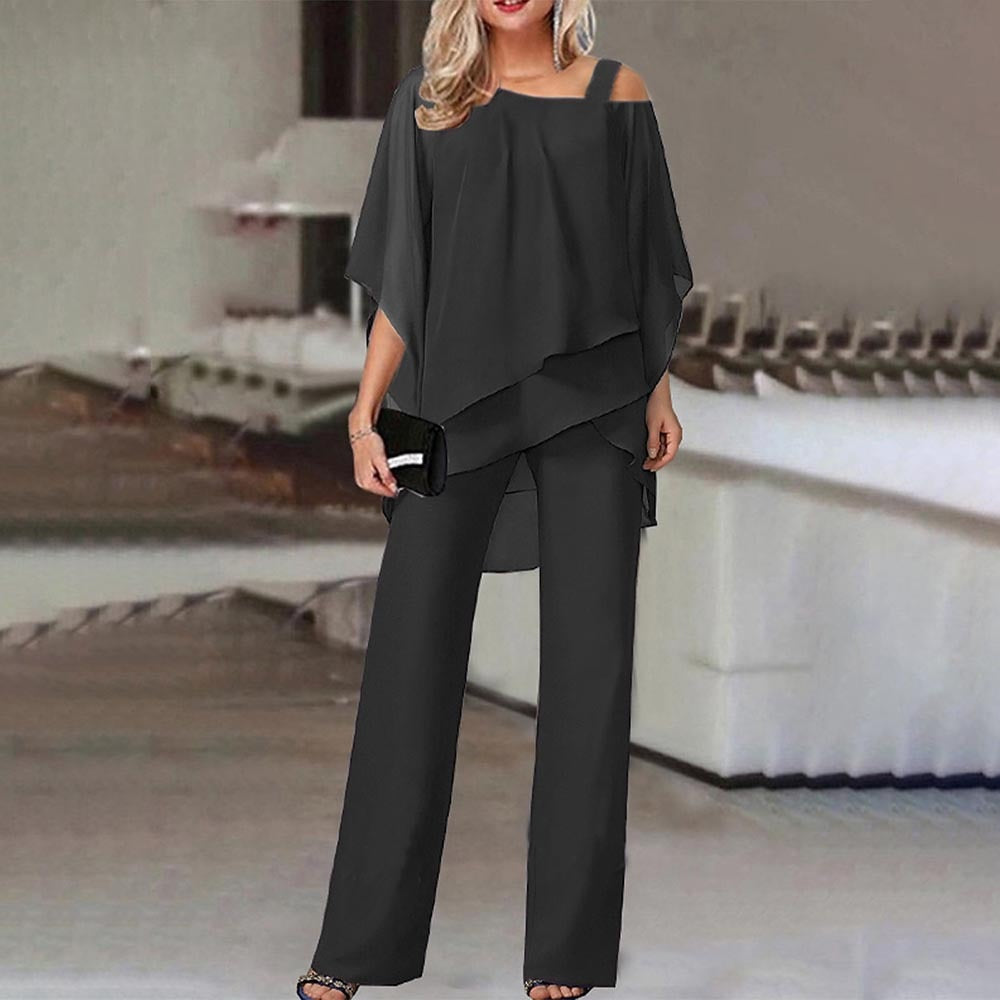 Eva | Elegante tweedelig met cold shoulder 0