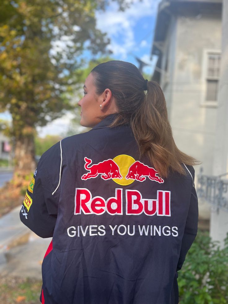 Uniseks RedBull Vintage F1 Racerjack Oversized Sportmode Jas met Streetwear Stijl voor Formule 1 Fans