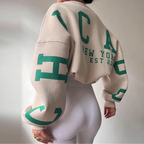 Langarm Sweatshirt Met Bedrukte Letters En Ronde Hals Dames