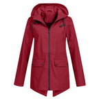 Dames Hoodie Regenjas – Waterdichte Jas met Capuchon voor Droog Comfort