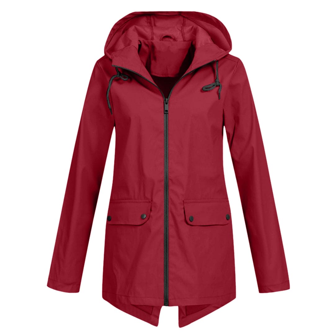 Dames Hoodie Regenjas – Waterdichte Jas met Capuchon voor Droog Comfort