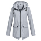 Dames Hoodie Regenjas – Waterdichte Jas met Capuchon voor Droog Comfort