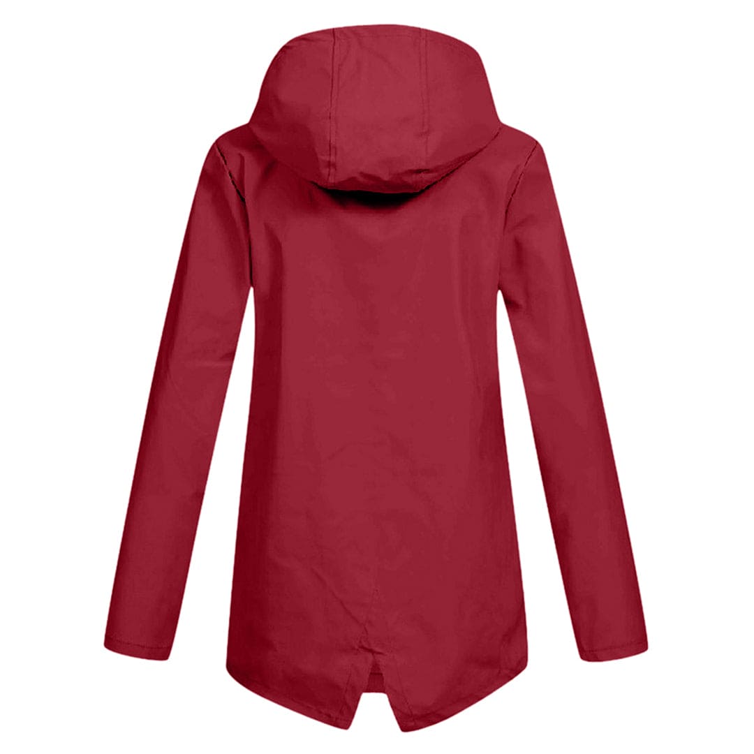 Dames Hoodie Regenjas – Waterdichte Jas met Capuchon voor Droog Comfort