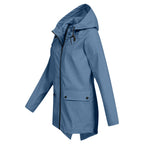 Dames Hoodie Regenjas – Waterdichte Jas met Capuchon voor Droog Comfort