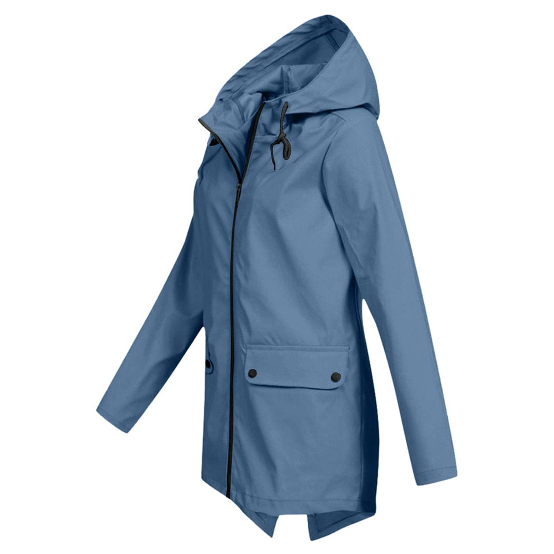 Dames Hoodie Regenjas – Waterdichte Jas met Capuchon voor Droog Comfort