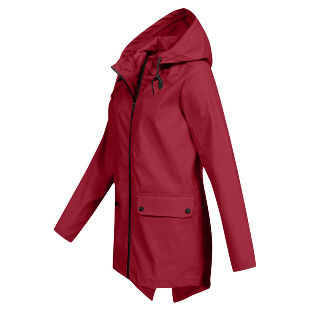 Dames Hoodie Regenjas – Waterdichte Jas met Capuchon voor Droog Comfort