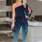 Fayenne - One Shoulder Retro Disco Jumpsuit 2