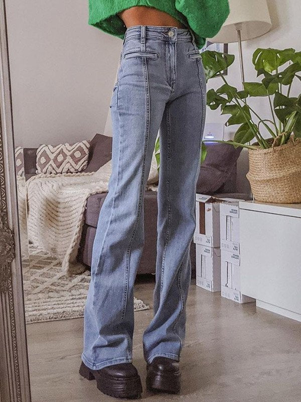 Flare jeans met sterpatch op de achterkant 1