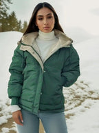 Fleece gevoerde jas met capuchon voor dames 6