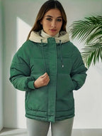 Fleece gevoerde jas met capuchon voor dames 7