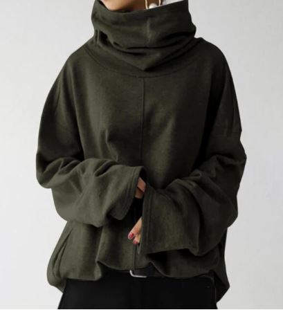 Dames Hoodies Coltruien Hoge Kraag Hoogwaardig Materiaal