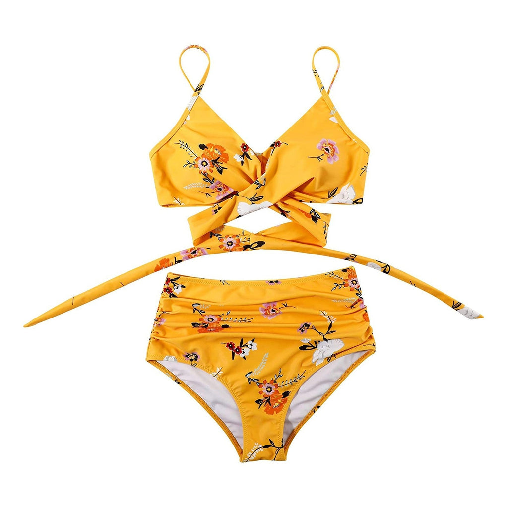 Belle High Waisted Kleurrijke Damesbikini Comfortabele Zomerbikini Met Stretchmateriaal En Verstelbare Pasvorm