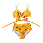 Belle High Waisted Kleurrijke Damesbikini Comfortabele Zomerbikini Met Stretchmateriaal En Verstelbare Pasvorm