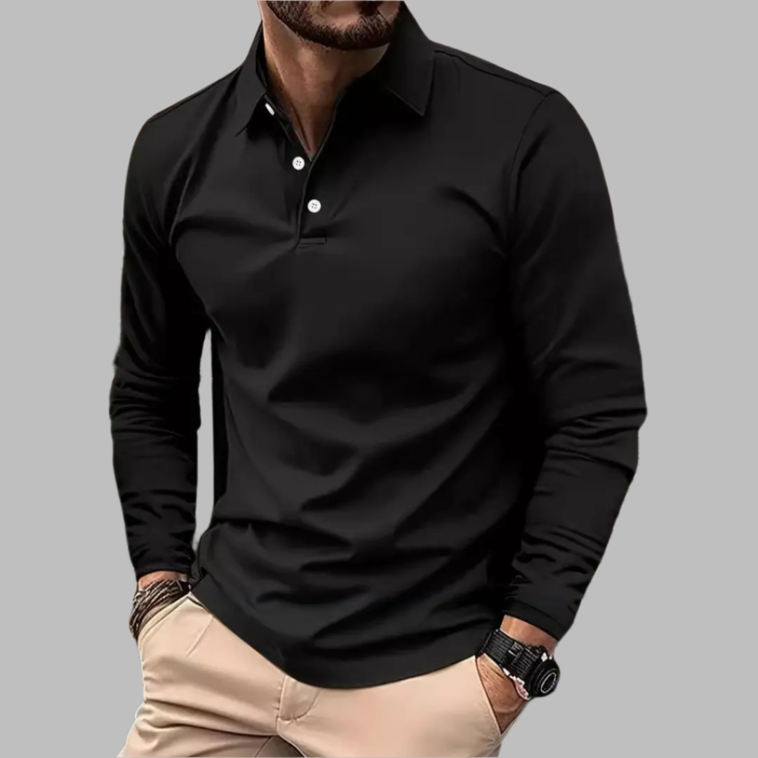 George | Poloshirt in effen kleur 1