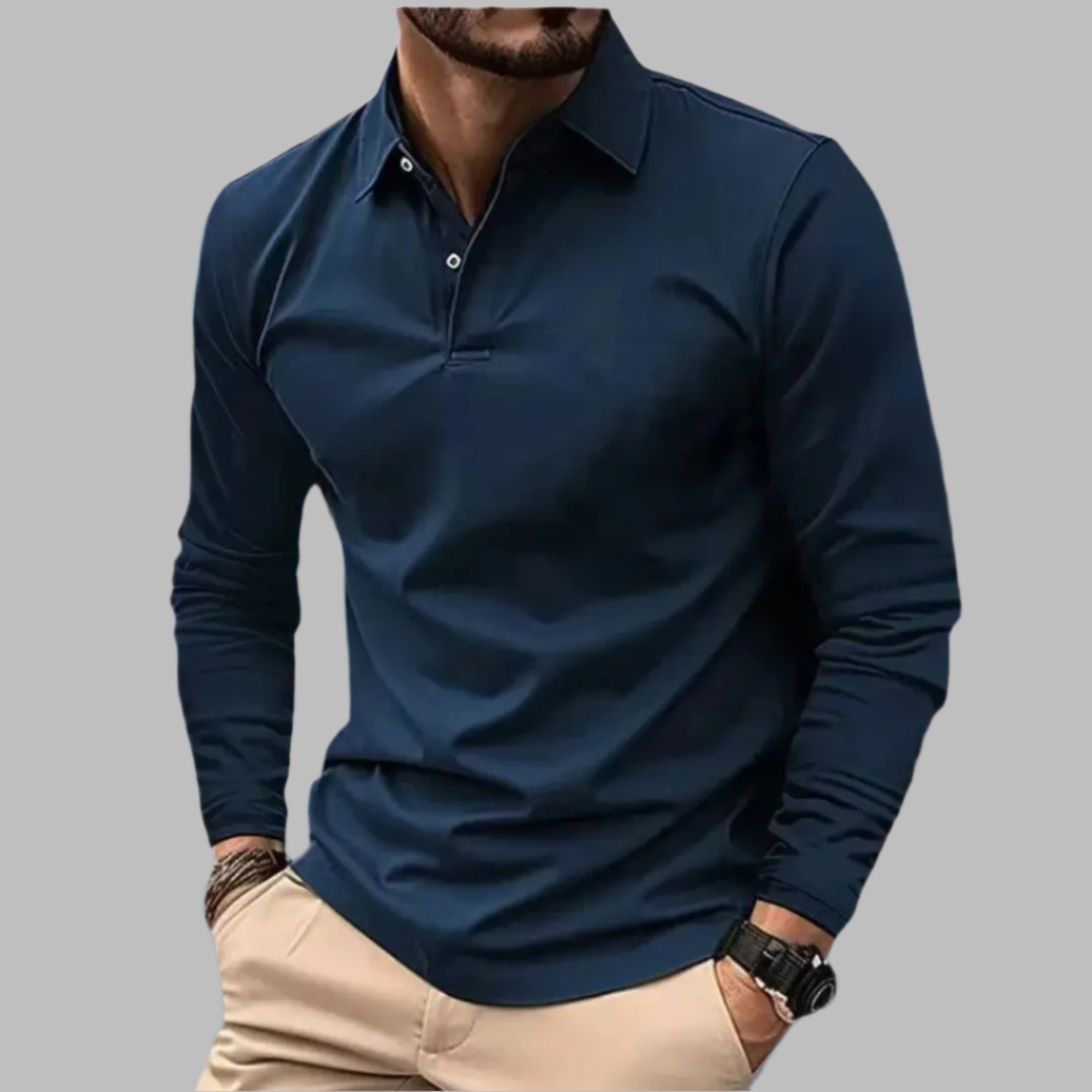 George | Poloshirt in effen kleur 3