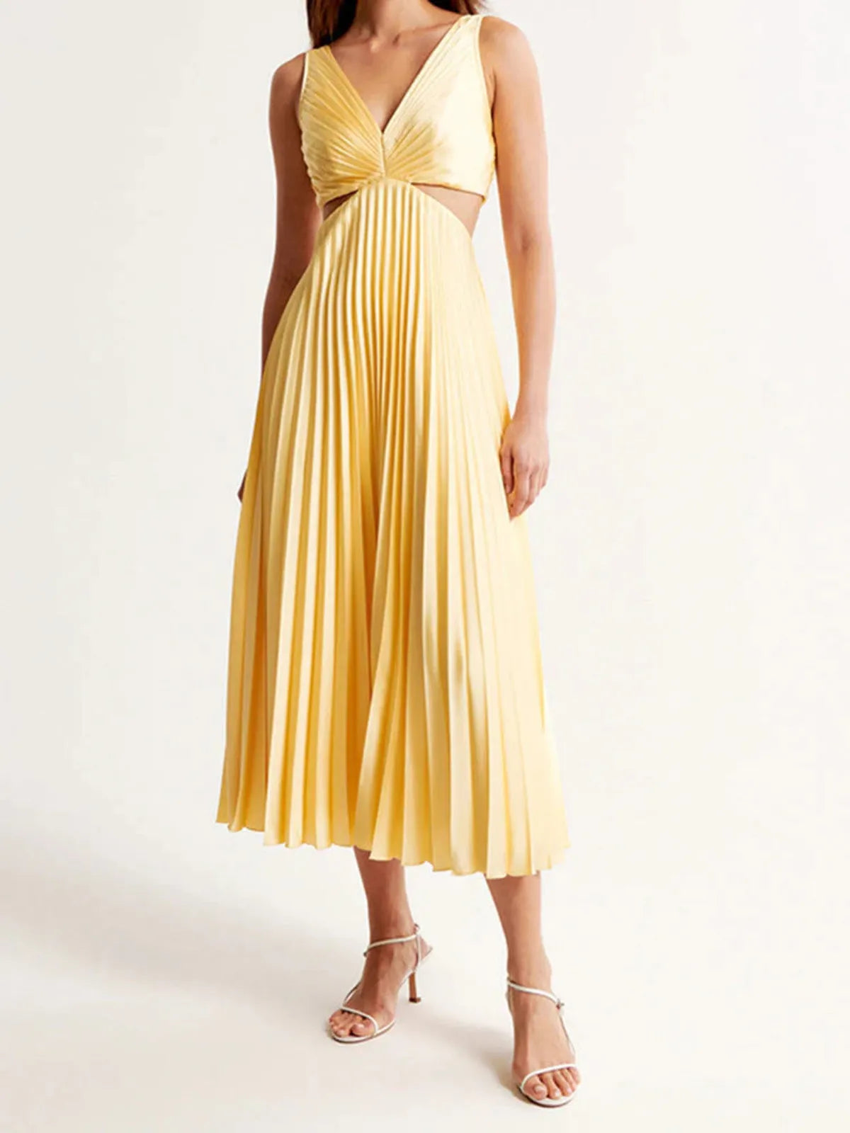 Geplooide maxi-jurk 1