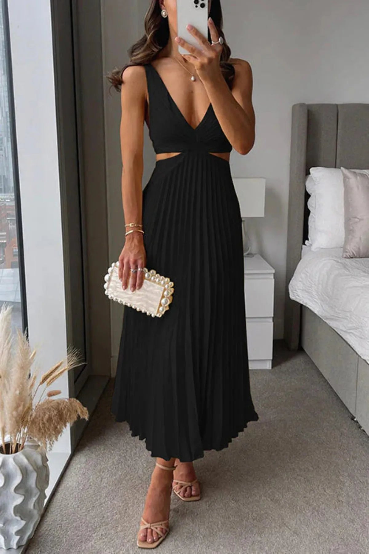 Geplooide maxi-jurk 6