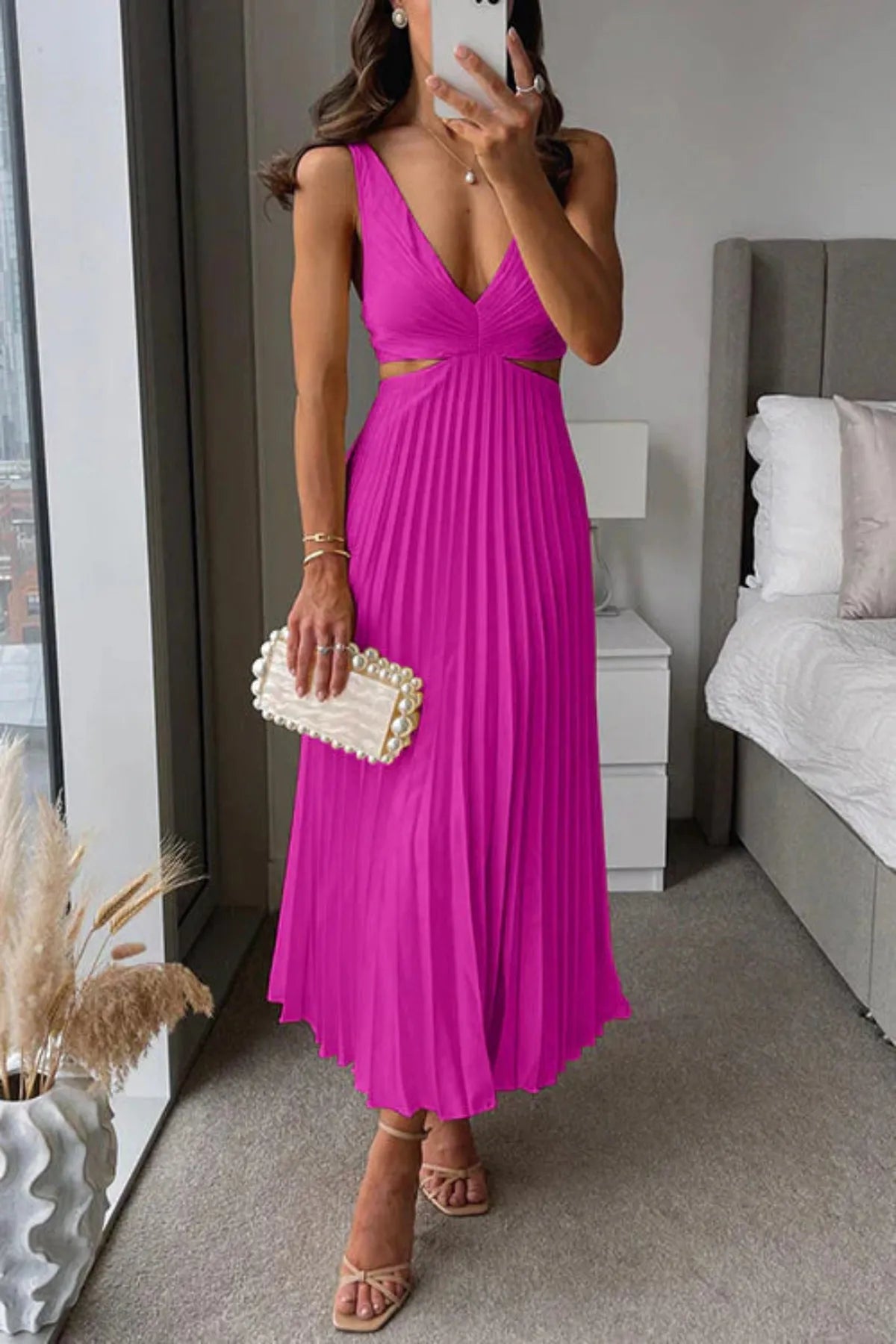 Geplooide maxi-jurk 8