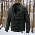 Gewatteerde jas voor heren – Slim fit – Hoge kraag – Ritssluiting 0