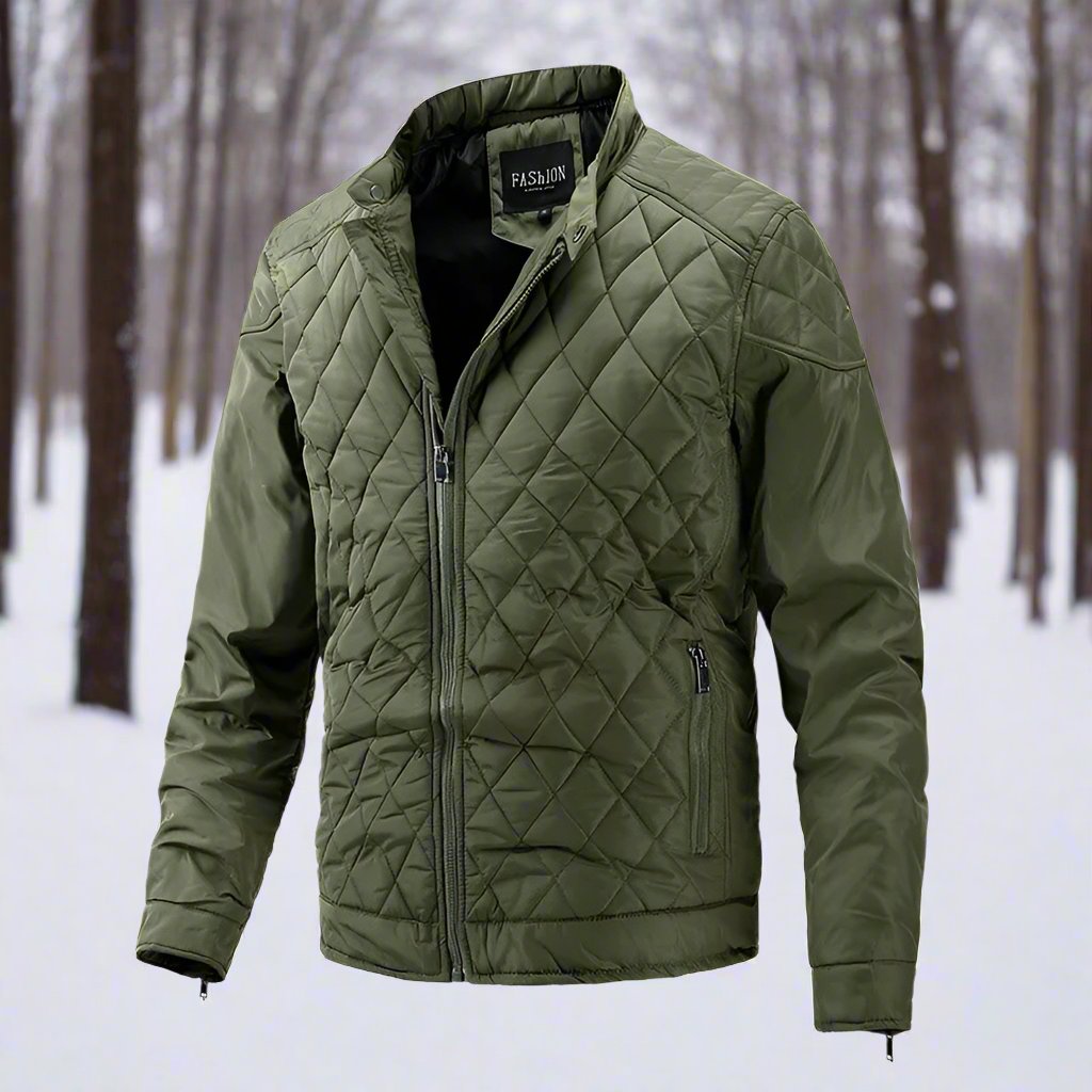 Gewatteerde jas voor heren – Slim fit – Hoge kraag – Ritssluiting 3