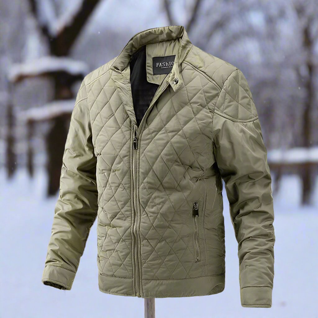 Gewatteerde jas voor heren – Slim fit – Hoge kraag – Ritssluiting 4