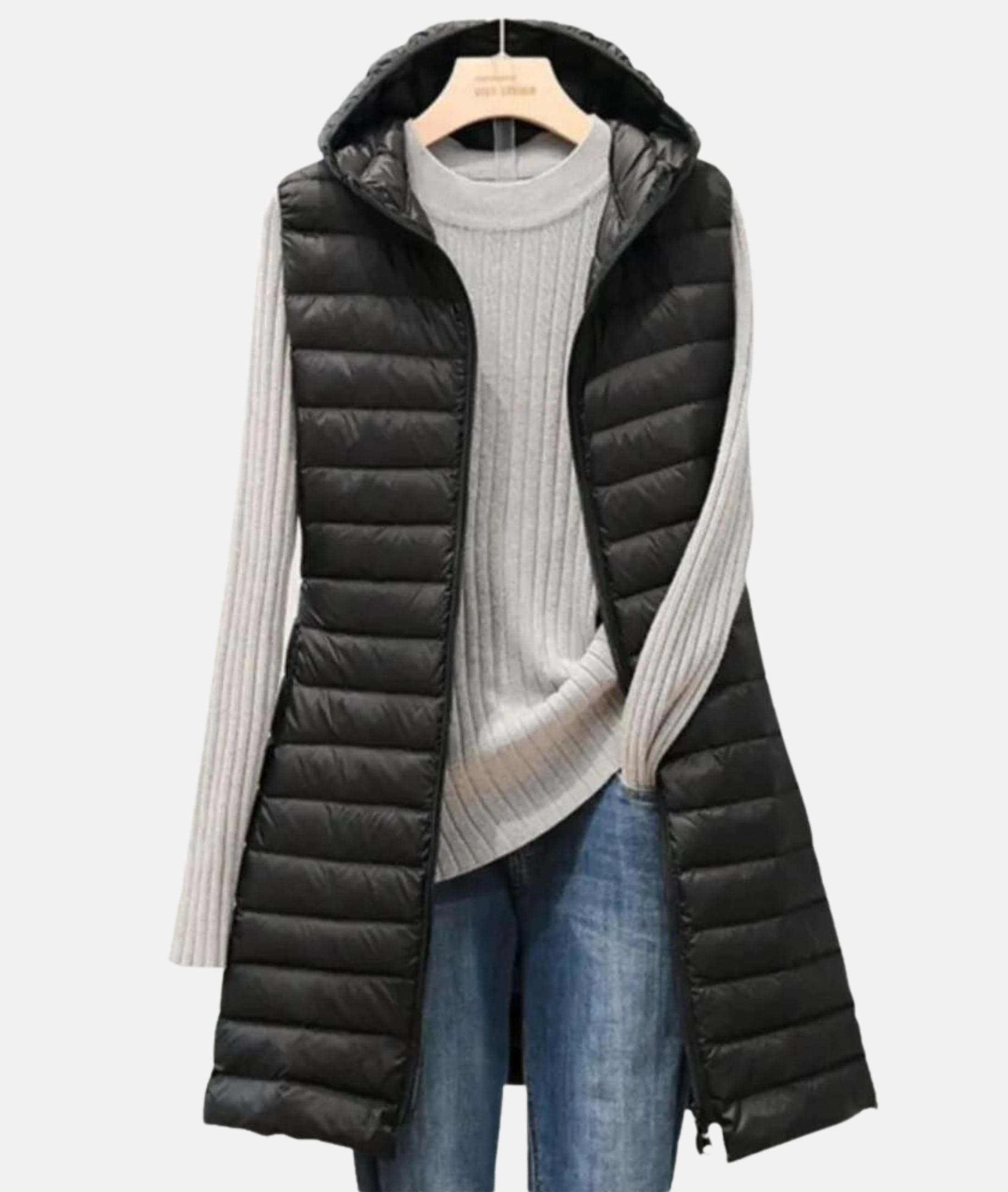 Gewatteerde lange jas - Lichtgewicht geïsoleerd - Casual modern design - Volledige ritssluiting 1