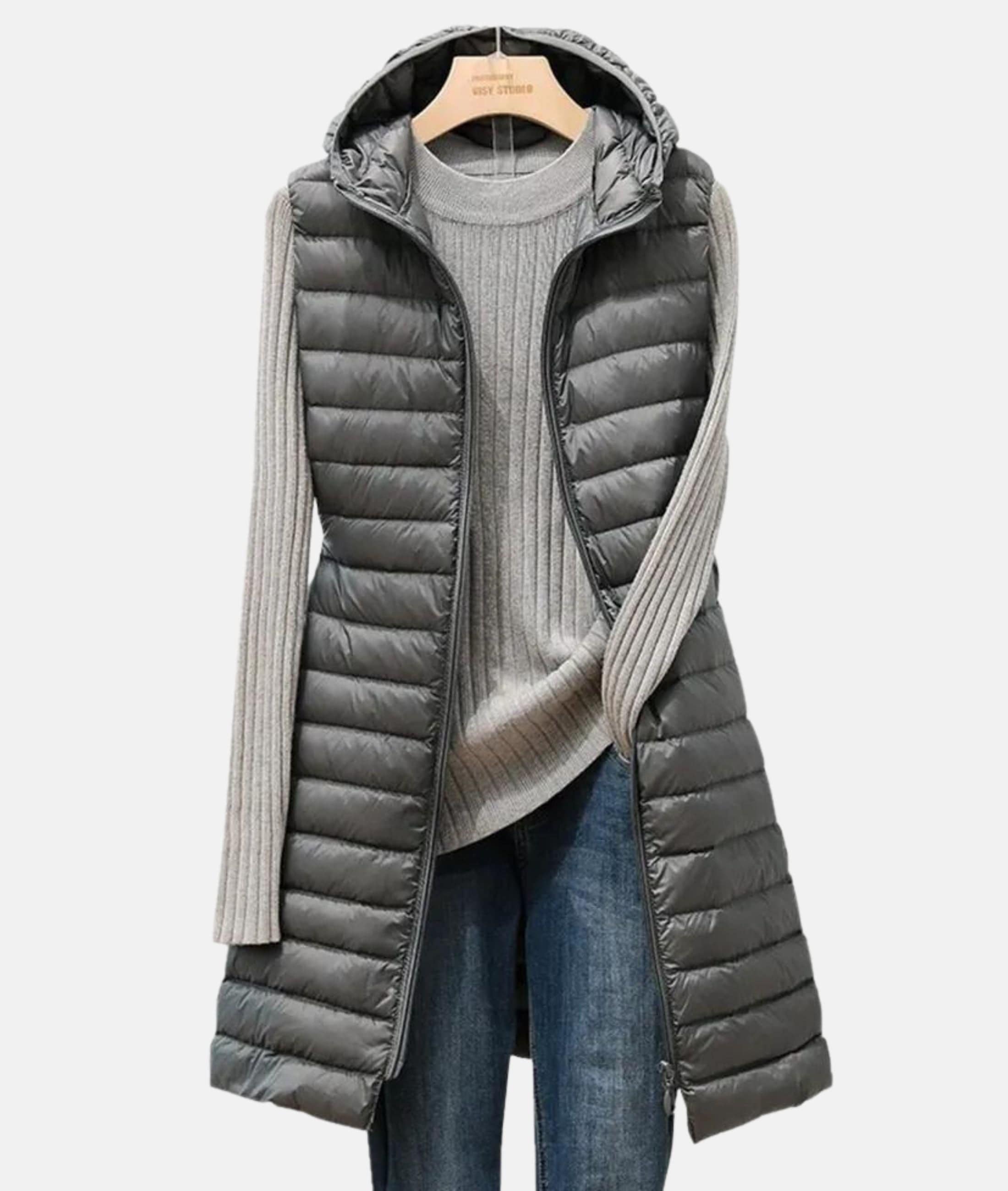Gewatteerde lange jas - Lichtgewicht geïsoleerd - Casual modern design - Volledige ritssluiting 2