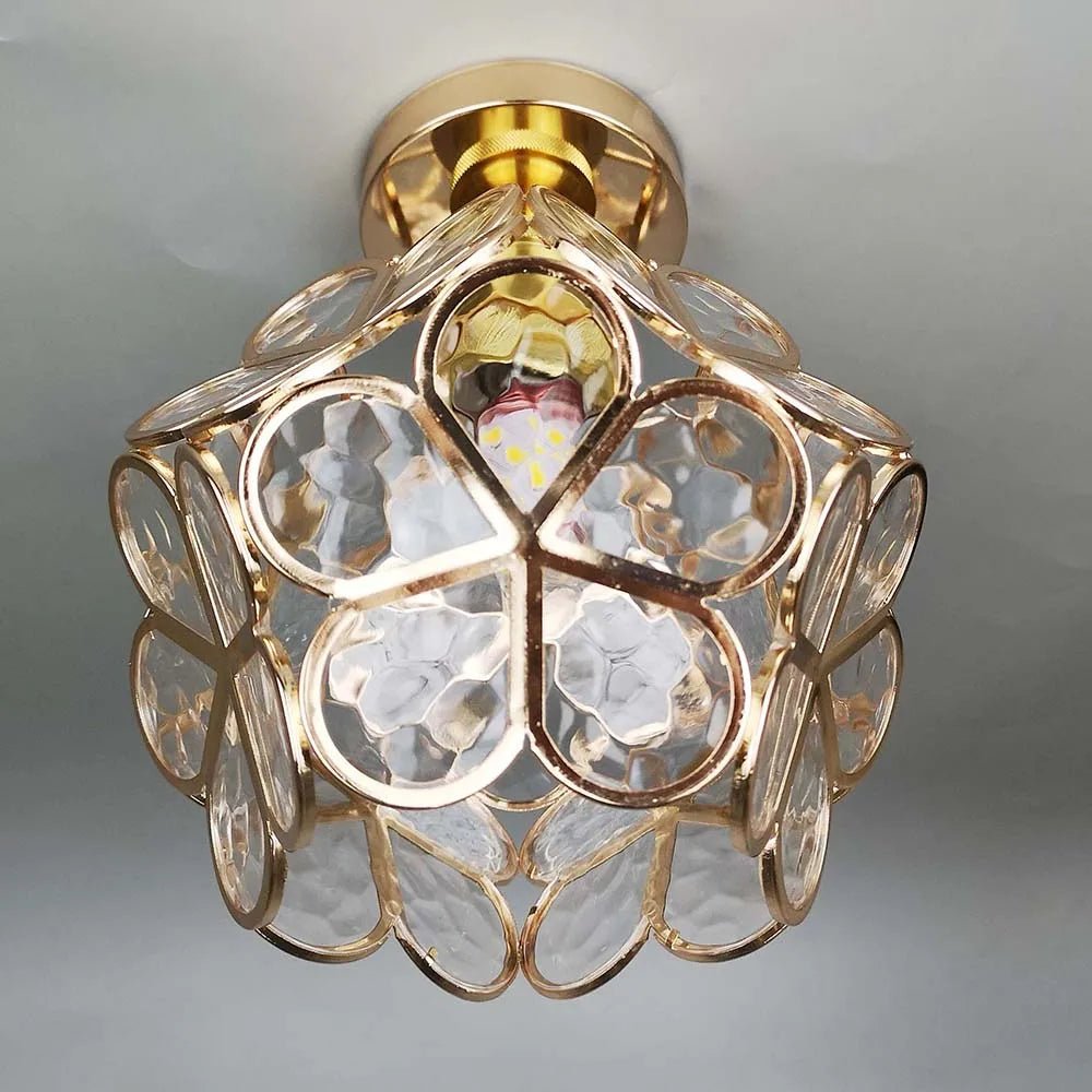 Glazen Bloemen Plafondlamp met Bloemenontwerp