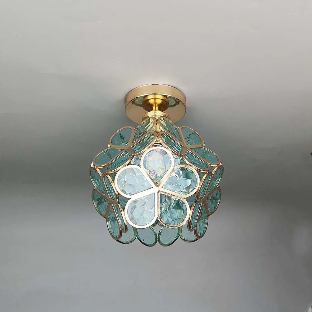 Glazen Bloemen Plafondlamp met Bloemenontwerp
