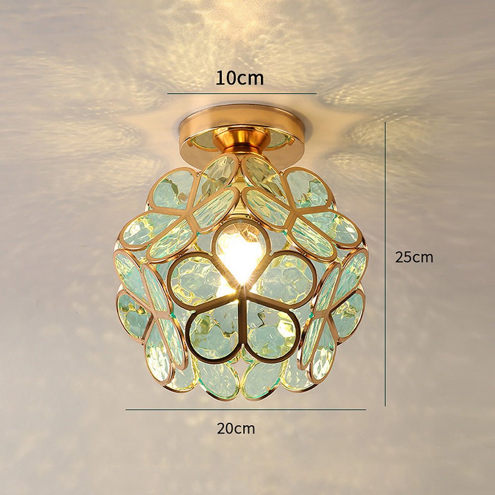 Glazen Bloemen Plafondlamp met Bloemenontwerp