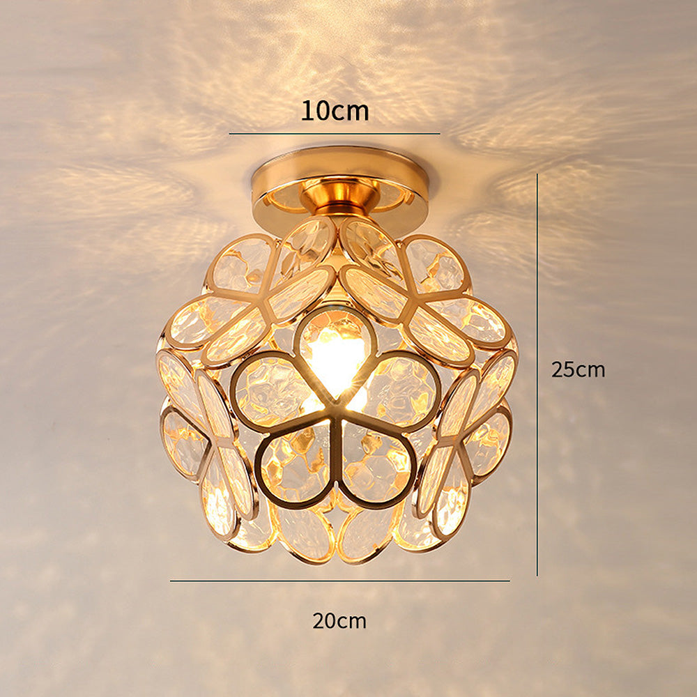 Glazen Bloemen Plafondlamp met Bloemenontwerp